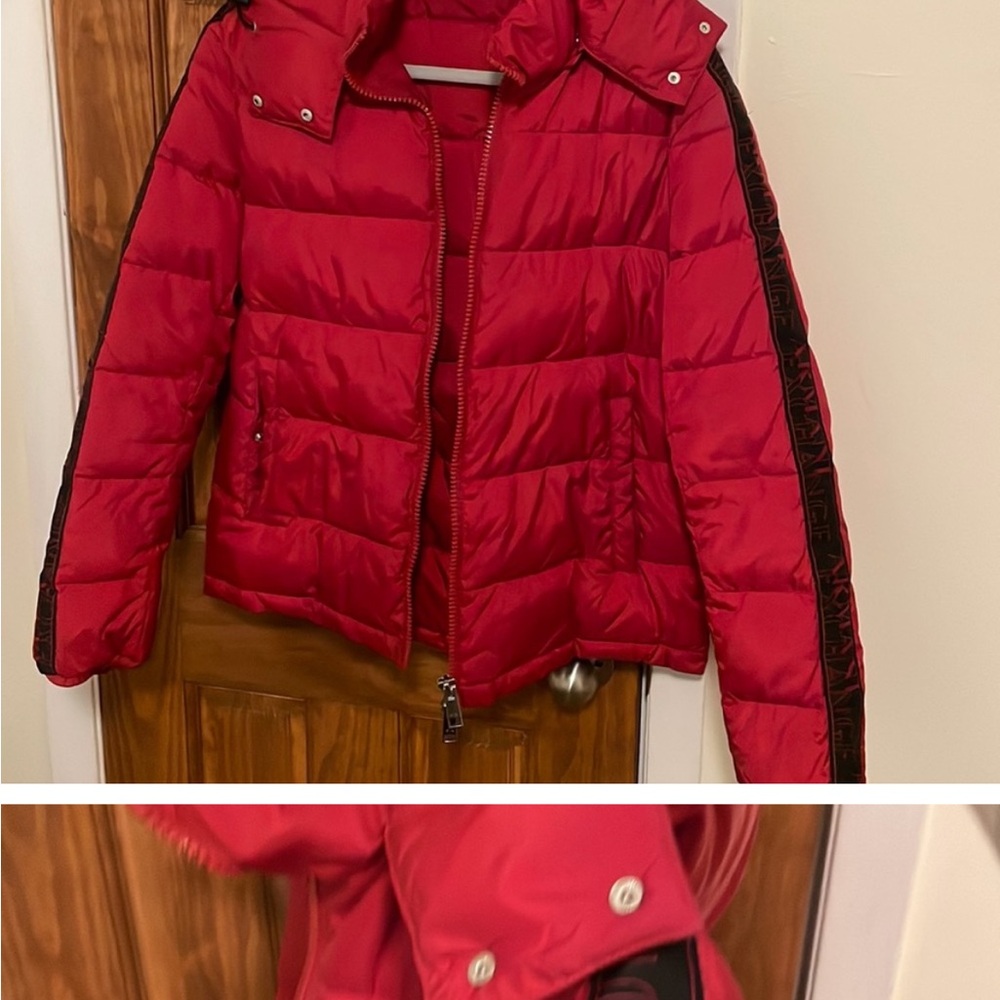 Armani Exchange Red Jacket with Black Label